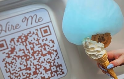 Pretty Parlour ice cream and candy floss lollipop