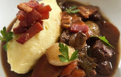 Beef Bourguignon.