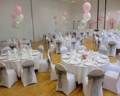 Burnham Park Hall Chair Cover Hire and Balloons Decorations