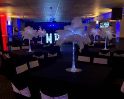 Gatsby themed venue styling available in Hertfordshire, Bedfordshire, Essex & surrounding areas