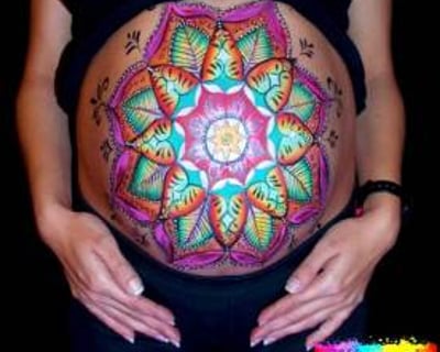 Pregnant Belly / Bump Art by Glitter-Arty Face Painting, Bedford