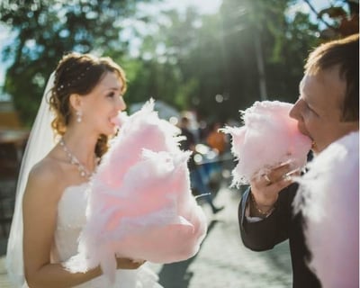 candy floss wedding