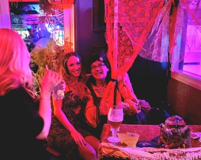 Christmas party with booth