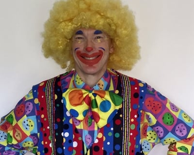 Cookie the Clown with makeup
