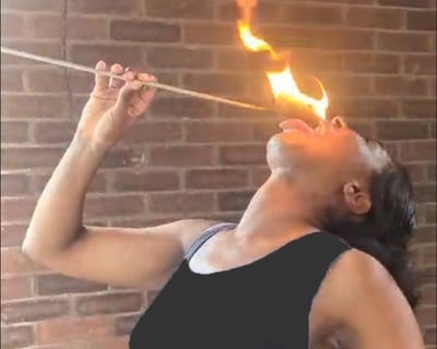 Fire eating