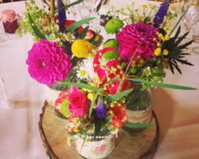 Jam Jar Flower Centrepiece