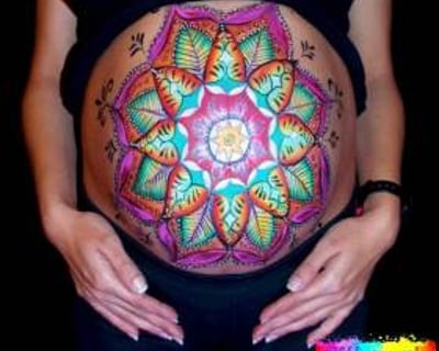 Pregnant Belly / Bump Art by Glitter-Arty Face Painting, Bedford
