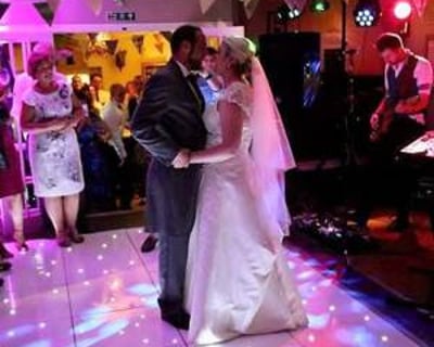 The Black Horse Inn Kirby Fleetham, perfect wedding party with some blush pink uplighting and a Starlit Led dance floor.