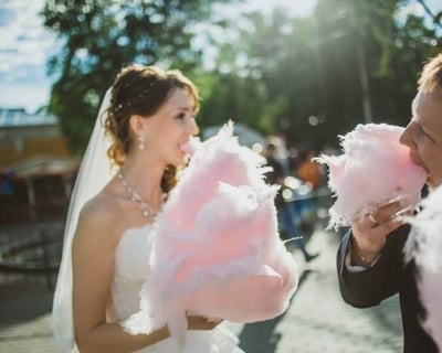 candy floss wedding