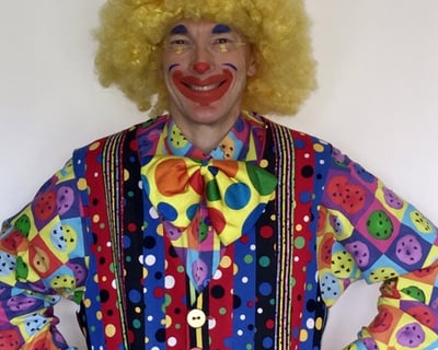 Cookie the Clown with makeup