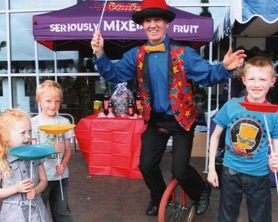 Unicycle with Spinning Plates1