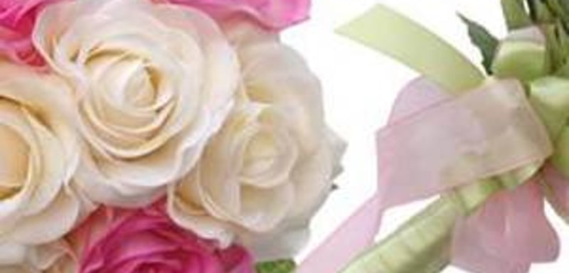 Ivory & Pink Rose Soft Touch Wedding Posy