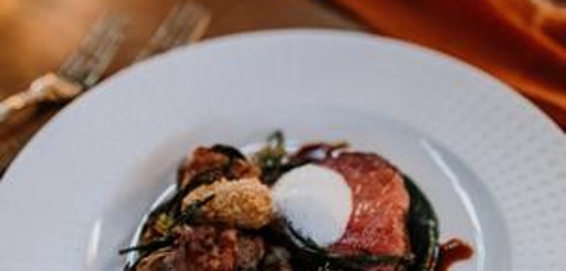 beef with oysters and samphire