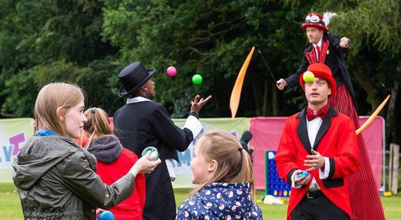 Jugglers in Sherburn House