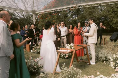 Musician at a wedding ceremony