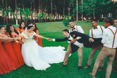 Wedding day antics